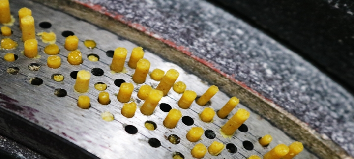 Foto da ração peletizada para maior conversão alimentar